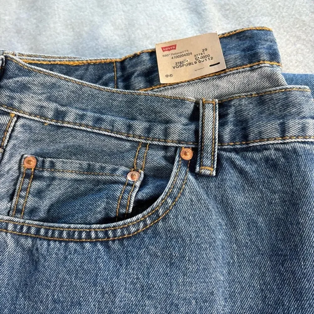 Levi’s 550 Relaxed Fit Jeans Men’s 38x34 Medium Wash Straight Leg Denim
